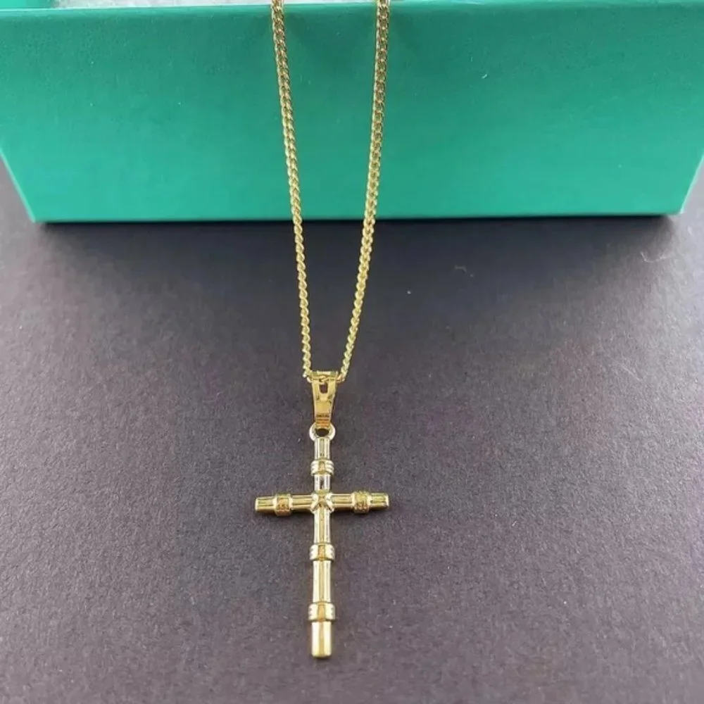 Fashion Gold Color Necklace Religious Faith Cross Pendant Necklace Women… - Picture 5 of 6